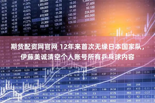 期货配资网官网 12年来首次无缘日本国家队,伊藤美诚清空个人账号所有乒乓球内容